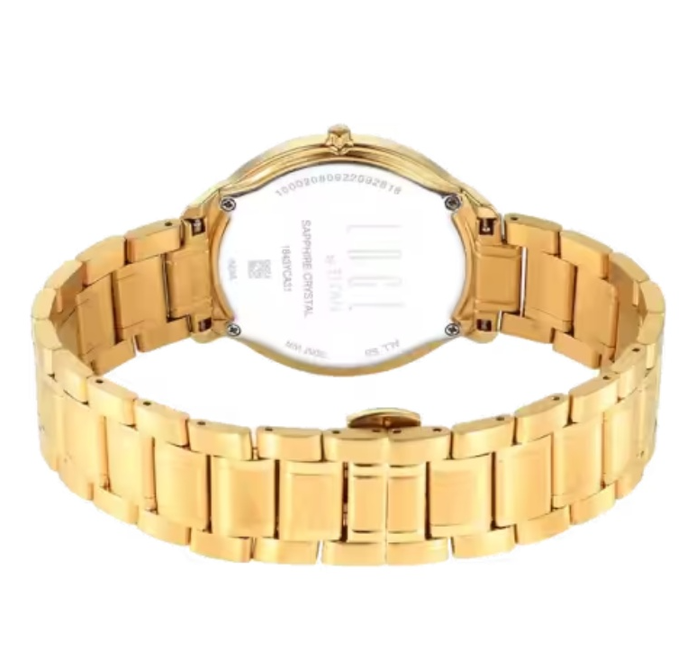 Titan Edge Premium Gold Stainless Steel Watch - Image 2